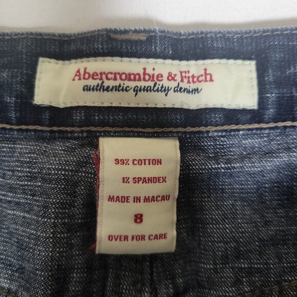 Y2K Abercrombie & Fitch Jeans Womens 8 Bootcut Flare Preppy Skater Casual - Picture 5 of 9